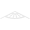 Ekena Millwork Pitch Classic Wagon Wheel Architectural Grade PVC Gable Pediment, 48"W x 12"H x 1"P (6/12) GPP048X012X100CWW - alternate 4